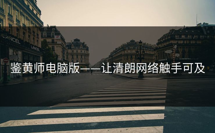 鉴黄师电脑版——让清朗网络触手可及